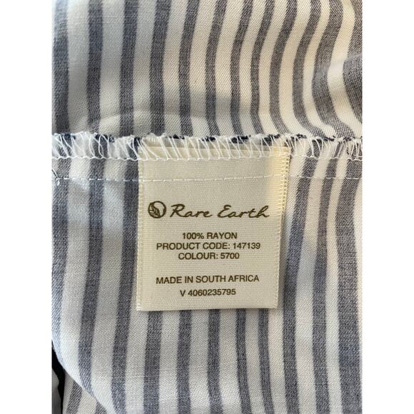 NWT Rare Earth Womens Blouse Sz 12 Made in South Africa Navy White Stripes - Picture 6 of 10